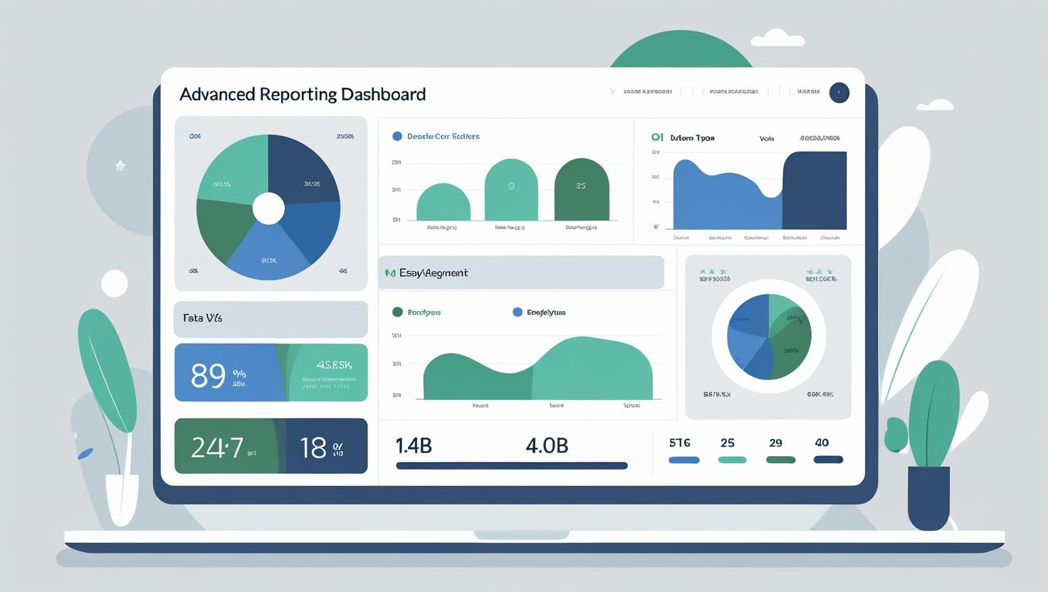 Reporting interface with charts